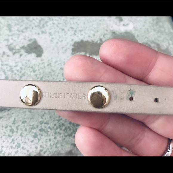 Rustic Cuff Macy Metallic White Leather Double Wrap - Picture 6 of 6